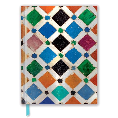 Alhambra Tile (Blank Sketch Book) (Luxury Sketch Books): Unser hochwertiges Blankbook mit festem, künstlerisch geprägtem Einband im Format 28 cm x 21,6 cm (Premium Skizzenbuch) von Flame Tree Gift