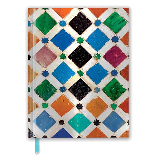 Alhambra Tile (Blank Sketch Book) (Luxury Sketch Books): Unser hochwertiges Blankbook mit festem, künstlerisch geprägtem Einband im Format 28 cm x 21,6 cm (Premium Skizzenbuch)