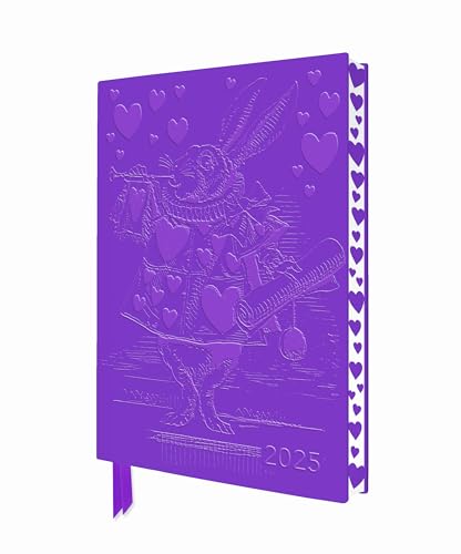 Alice im Wunderland – Weißer Hase – Tischkalender 2025: Original Flame Tree Publishing DIN A5-Format Exquisit Tischkalender mit Softcovereinband aus ... gestalteten Buchschnitt (DIN A5-Diary)