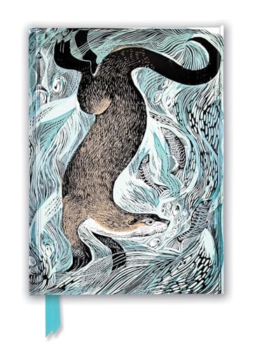 Angela Harding. Fishing Otter (Foiled Journal) (Flame Tree Notebooks): Unser hochwertiges, liniertes Blankbook mit festem, künstlerisch geprägtem ... Notizbuch DIN A 5 mit Magnetverschluss) von Flame Tree Gift