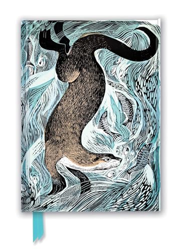 Angela Harding. Fishing Otter (Foiled Journal) (Flame Tree Notebooks): Unser hochwertiges, liniertes Blankbook mit festem, künstlerisch geprägtem ... Notizbuch DIN A 5 mit Magnetverschluss) von Flame Tree Gift