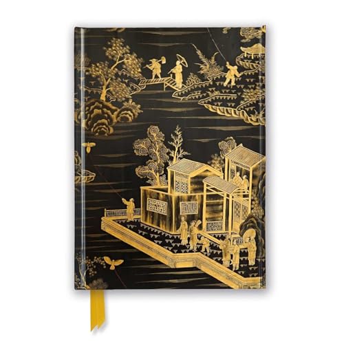 Chinese Lacquer Black & Gold Screen Notebook (Flame Tree Notebooks): Unser hochwertiges, liniertes Blankbook mit festem, künstlerisch geprägtem ... Notizbuch DIN A 5 mit Magnetverschluss)