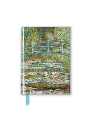 Claude Monet: Bridge Over a Pond of Water-Lilies (Foiled Pocket Journal) (Flame Tree Pocket Books): Unser hochwertiges, liniertes Blankbook mit ... Notizbuch DIN A 6 mit Magnetverschluss) von Flame Tree Gift