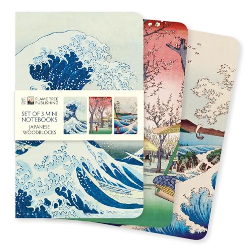 Dreier Set Mini-Notizbücher: Japanische Holzschnitte: Unser beliebten Mini-Notizbücher im 3er-Pack mit flexiblen, künstlerisch gestalteten Einbänden ... des Künstlers (Mini-Notizbücher (3er-Pack)) von Flame Tree Gift