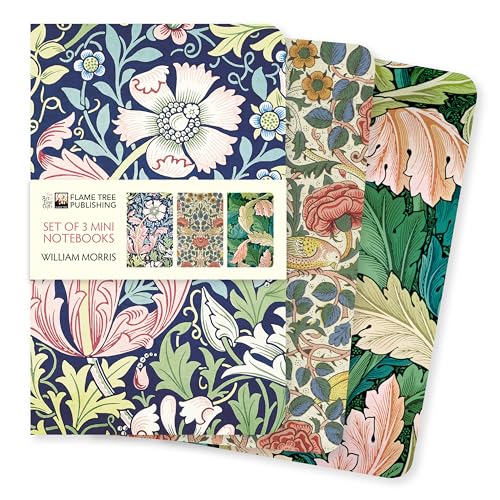 Dreier Set Mini-Notizbücher: William Morris: Unser beliebten Mini-Notizbücher im 3er-Pack mit flexiblen, künstlerisch gestalteten Einbänden mit ... des Künstlers (Mini-Notizbücher (3er-Pack)) von Flame Tree Gift