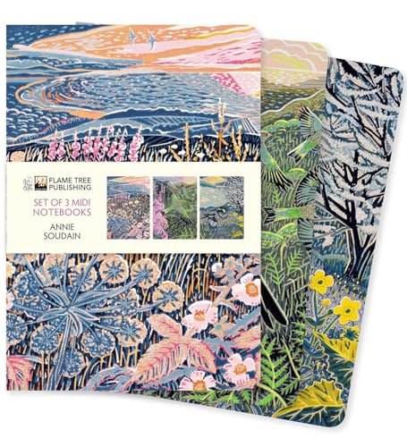 Dreier Set Mittelformat-Notizbücher: Annie Soudain: Unser beliebten Mittelformat-Notizbücher im 3er-Pack mit flexiblen, künstlerisch gestalteten ... Künstlers (3er-Pack Mittelformat-Notizbücher) von Brown Trout-Auslieferer Flechsig