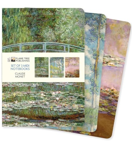 Dreier Set Mittelformat-Notizbücher: Claude Monet: Unser beliebten Mittelformat-Notizbücher im 3er-Pack mit flexiblen, künstlerisch gestalteten ... Künstlers (3er-Pack Mittelformat-Notizbücher)