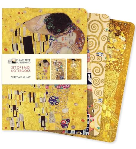 Dreier Set Mittelformat-Notizbücher: Gustav Klimt: Unser beliebten Mittelformat-Notizbücher im 3er-Pack mit flexiblen, künstlerisch gestalteten ... Künstlers (3er-Pack Mittelformat-Notizbücher)