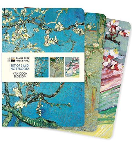 Dreier Set Mittelformat-Notizbücher: Vincent van Gogh, Blüten: Unser beliebten Mittelformat-Notizbücher im 3er-Pack mit flexiblen, künstlerisch ... Künstlers (3er-Pack Mittelformat-Notizbücher) von Brown Trout-Auslieferer Flechsig