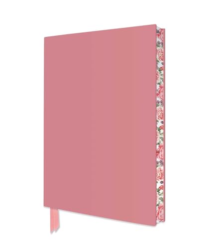 Exquisit Notizbuch DIN A5: Farbe Babyrosa: Unser hochwertiges, liniertes Blankbook mit Softcovereinband aus Kunstleder und farbigem, künstlerisch gestaltetem Buchschnitt