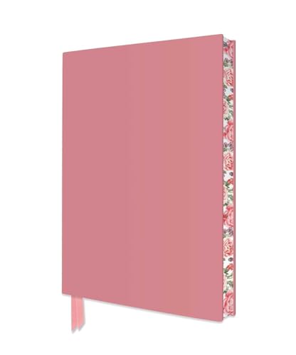 Exquisit Notizbuch DIN A5: Farbe Babyrosa: Unser hochwertiges, liniertes Blankbook mit Softcovereinband aus Kunstleder und farbigem, künstlerisch gestaltetem Buchschnitt