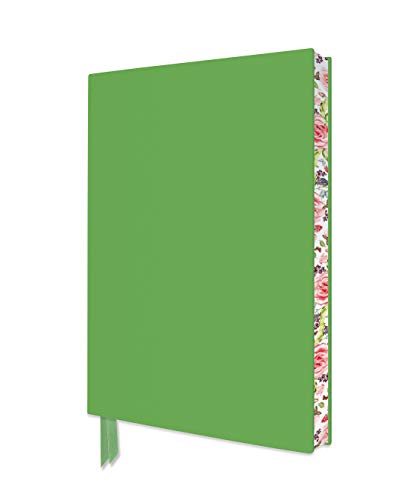 Exquisit Notizbuch DIN A5: Farbe Frühlingsgrün: Unser hochwertiges, liniertes Blankbook mit Softcovereinband aus Kunstleder und farbigem, künstlerisch gestaltetem Buchschnitt