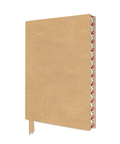 Exquisit Notizbuch DIN A5: Farbe Gold: Unser hochwertiges, liniertes Blankbook mit Softcovereinband aus Kunstleder und farbigem, künstlerisch gestaltetem Buchschnitt