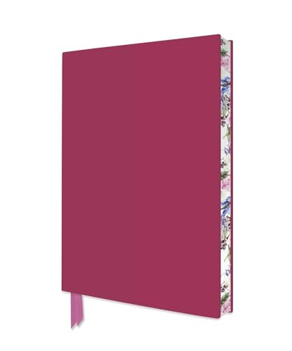 Exquisit Notizbuch DIN A5: Farbe Pink: Unser hochwertiges, liniertes Blankbook mit Softcovereinband aus Kunstleder und farbigem, künstlerisch gestaltetem Buchschnitt