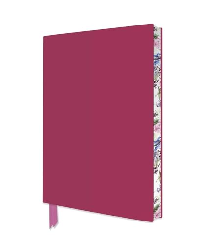 Exquisit Notizbuch DIN A5: Farbe Pink: Unser hochwertiges, liniertes Blankbook mit Softcovereinband aus Kunstleder und farbigem, künstlerisch gestaltetem Buchschnitt