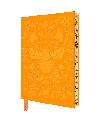 Exquisit Premium Notizbuch DIN A5: Jade Mosinski, Biene: Unser hochwertiges, liniertes Blankbook mit Softcovereinband aus Kunstleder mit ... künstlerisch gestaltetem Buchschnitt