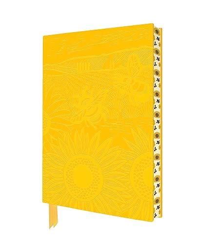 Exquisit Premium Notizbuch DIN A5: Kate Heiss, Sonnenblumenfeld: Unser hochwertiges, liniertes Blankbook mit Softcovereinband aus Kunstleder mit ... künstlerisch gestaltetem Buchschnitt von Brown Trout-Auslieferer Flechsig