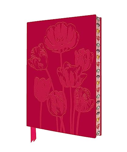 Exquisit Premium Notizbuch DIN A5: Tempel of Flora, Tulpen: Unser hochwertiges, liniertes Blankbook mit Softcovereinband aus Kunstleder mit ... künstlerisch gestaltetem Buchschnitt