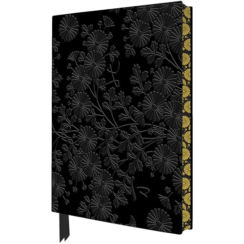 Exquisit Premium Notizbuch DIN A5: Uematsu Hobi, Box mit Chrysanthemen verziert: Unser hochwertiges, liniertes Blankbook mit Softcovereinband aus ... künstlerisch gestaltetem Buchschnitt von Flame Tree Gift