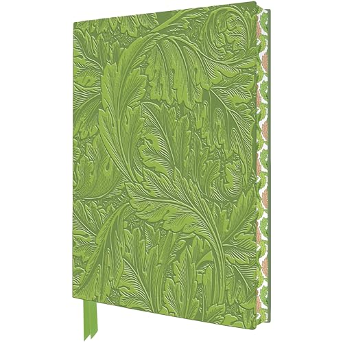 Exquisit Premium Notizbuch DIN A5: William Morris, Akanthus: Unser hochwertiges, liniertes Blankbook mit Softcovereinband aus Kunstleder mit ... künstlerisch gestaltetem Buchschnitt