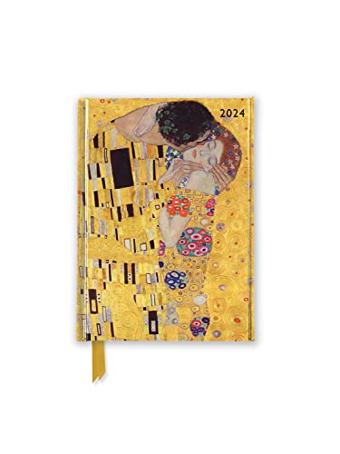 Gustav Klimt – Der Kuss – Taschenkalender 2024: Original Flame Tree Publishing-Pocket Diary [Taschenkalender]