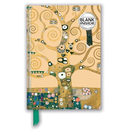 Gustav Klimt - Tree of Life Foiled Journal (Flame Tree Blank Notebooks): Unser hochwertiges Blankbook mit festem, künstlerisch geprägtem Einband (Premium Notizbuch DIN A 5 mit Magnetverschluss)