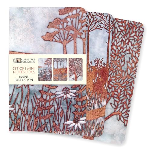Janine Partington Set of 3 Mini Notebooks (Mini Notebook Collections): Unser beliebten Mini-Notizbücher im 3er-Pack mit flexiblen, künstlerisch ... des Künstlers (Mini-Notizbücher (3er-Pack)) von Flame Tree Gift
