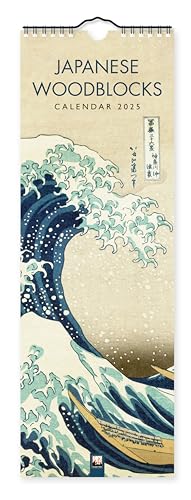 Japanese Woodblocks – Japanische Holzschnitte – Slimline-Kalender 2025: Original Flame Tree Publishing-Kalender Slimeline [Kalender]