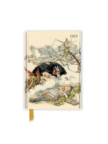 John Tenniel – Alice im Wunderland – Schlafende Alice – Taschenkalender 2025: Original Flame Tree Publishing-Pocket Diary [Taschenkalender]