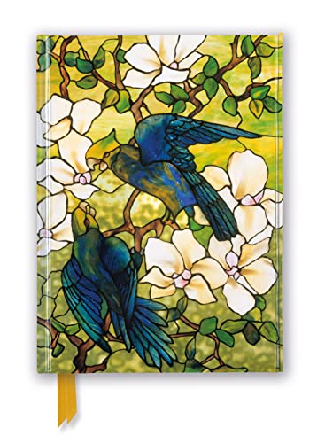 Louis Comfort Tiffany: Hibiscus and Parrots, C. 1910-20 Foiled Journal (Flame Tree Notebooks): Unser hochwertiges, liniertes Blankbook mit festem, ... Notizbuch DIN A 5 mit Magnetverschluss) von Brown Trout-Auslieferer Flechsig