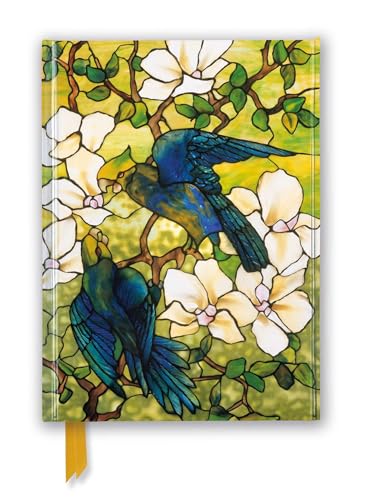 Louis Comfort Tiffany: Hibiscus and Parrots, C. 1910-20 Foiled Journal (Flame Tree Notebooks): Unser hochwertiges, liniertes Blankbook mit festem, ... Notizbuch DIN A 5 mit Magnetverschluss)