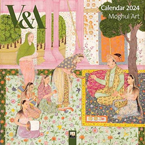 Moghul Art – Indische Kunst – Kunstkalender 2024: Original Flame Tree Publishing-Kalender [Kalender] (Wall-Kalender)