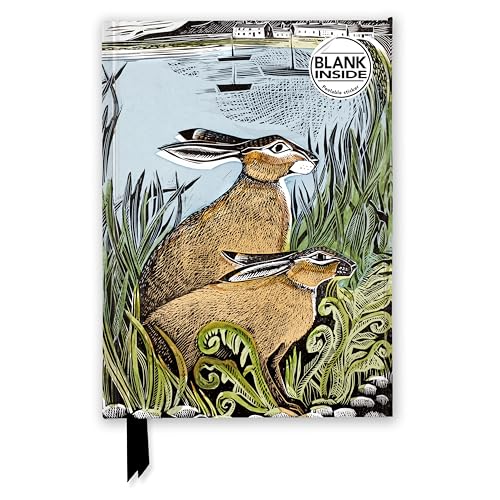 Premium Notizbuch Blank DIN A5: Angela Harding, Rathlin Hasen: Unser hochwertiges Blankbook mit festem, künstlerisch geprägtem Einband (Premium Notizbuch DIN A 5 mit Magnetverschluss) von Brown Trout-Auslieferer Flechsig