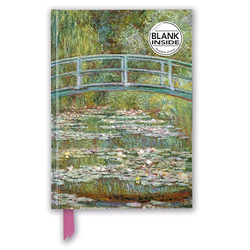 Premium Notizbuch Blank DIN A5: Claude Monet, Die japanische Brücke: Unser hochwertiges Blankbook mit festem, künstlerisch geprägtem Einband (Premium Notizbuch DIN A 5 mit Magnetverschluss)