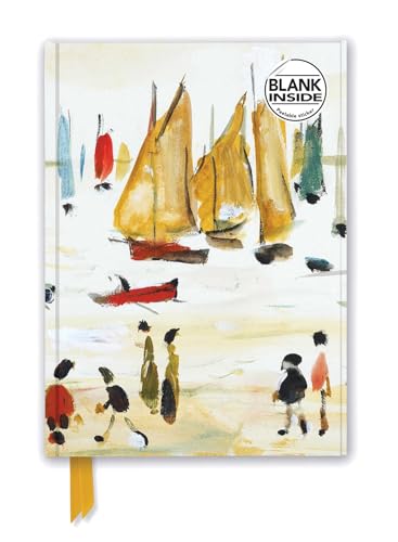 Premium Notizbuch Blank DIN A5: L. S. Lowry, Yachten: Unser hochwertiges Blankbook mit festem, künstlerisch geprägtem Einband (Premium Notizbuch DIN A 5 mit Magnetverschluss) von Brown Trout-Auslieferer Flechsig