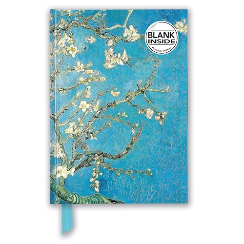 Premium Notizbuch Blank DIN A5: Vincent van Gogh, Mandelbaum in Blüte: Unser hochwertiges Blankbook mit festem, künstlerisch geprägtem Einband (Premium Notizbuch DIN A 5 mit Magnetverschluss) von Flame Tree Gift