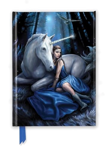 Premium Notizbuch DIN A5: Anne Stokes, Blauer Mond: Unser hochwertiges, liniertes Blankbook mit festem, künstlerisch geprägtem Einband und ... Notizbuch DIN A 5 mit Magnetverschluss)