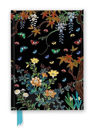 Premium Notizbuch DIN A5: Ashmolean Museum, Cloisonné Kästchen mit Blumen und Schmetterlingen: Unser hochwertiges, liniertes Blankbook mit festem, ... Notizbuch DIN A 5 mit Magnetverschluss)