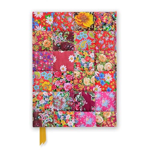 Premium Notizbuch DIN A5: Florales Patchwork Quilt: Unser hochwertiges, liniertes Blankbook mit festem, künstlerisch geprägtem Einband und ... Notizbuch DIN A 5 mit Magnetverschluss)