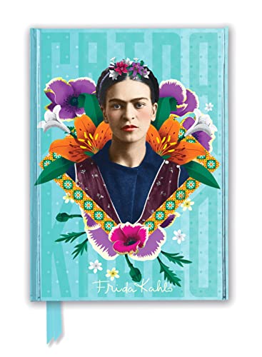 Premium Notizbuch DIN A5: Frida Kahlo, Blau: Unser hochwertiges, liniertes Blankbook mit festem, künstlerisch geprägtem Einband und Magnetverschluss (Premium Notizbuch DIN A 5 mit Magnetverschluss)