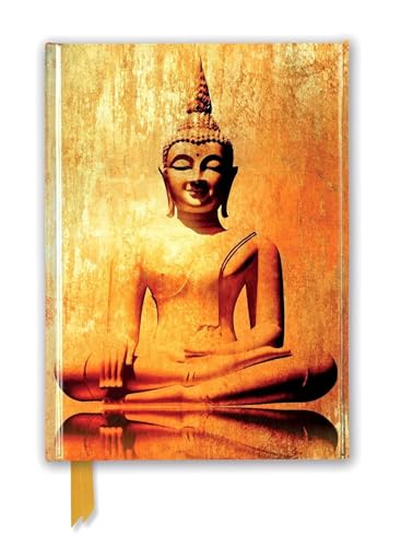 Premium Notizbuch DIN A5: Goldener Buddha: Unser hochwertiges, liniertes Blankbook mit festem, künstlerisch geprägtem Einband und Magnetverschluss (Premium Notizbuch DIN A 5 mit Magnetverschluss)