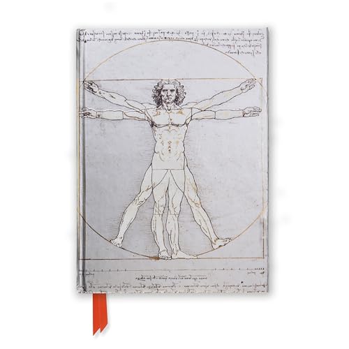 Premium Notizbuch DIN A5: Leonardo da Vinci, Vitruvianischer Mensch: Unser hochwertiges, liniertes Blankbook mit festem, künstlerisch geprägtem ... Notizbuch DIN A 5 mit Magnetverschluss)