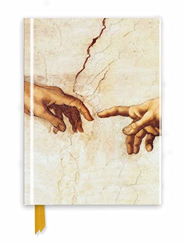 Premium Notizbuch DIN A5: Michelangelo, Die Erschaffung Adams: Unser hochwertiges, liniertes Blankbook mit festem, künstlerisch geprägtem Einband und ... Notizbuch DIN A 5 mit Magnetverschluss)