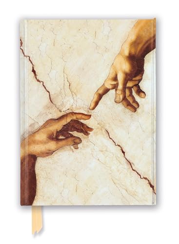 Premium Notizbuch DIN A5: Michelangelo, Die Erschaffung Adams: Unser hochwertiges, liniertes Blankbook mit festem, künstlerisch geprägtem Einband und ... Notizbuch DIN A 5 mit Magnetverschluss) von Flame Tree Gift
