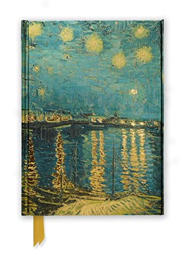 Premium Notizbuch DIN A5: Vincent van Gogh, Sternennacht über der Rhone: Unser hochwertiges, liniertes Blankbook mit festem, künstlerisch geprägtem ... DIN A 5 mit Magnetverschluss, Band 11) von Flame Tree Gift