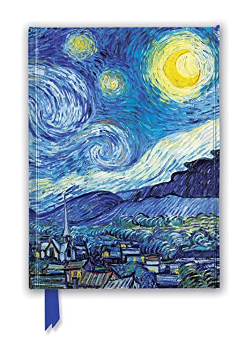 Premium Notizbuch DIN A5: Vincent van Gogh, Sternennacht: Unser hochwertiges, liniertes Blankbook mit festem, künstlerisch geprägtem Einband und ... Notizbuch DIN A 5 mit Magnetverschluss)
