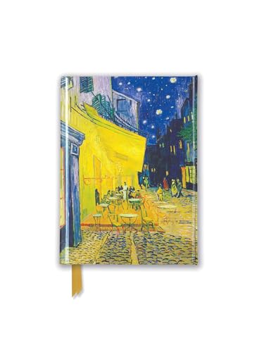 Premium Notizbuch DIN A6: Vincent van Gogh, Caféterrasse am Abend: Unser hochwertiges, liniertes Blankbook mit festem, künstlerisch geprägtem Einband ... Notizbuch DIN A 6 mit Magnetverschluss)