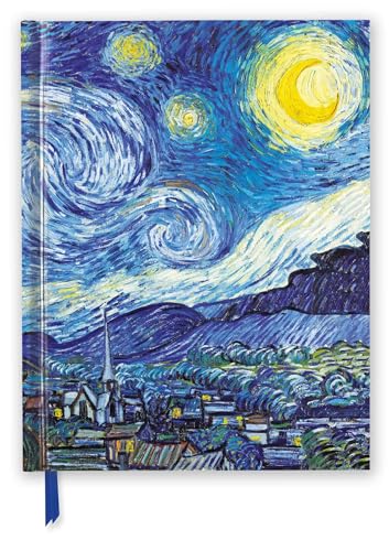 Premium Skizzenbuch: Vincent van Gogh, Sternennacht: Unser hochwertiges Blankbook mit festem, künstlerisch geprägtem Einband im Format 28 cm x 21,6 cm von Brown Trout-Auslieferer Flechsig