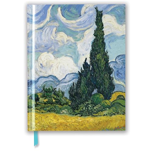 Premium Skizzenbuch: Vincent van Gogh, Weizenfeld mit Zypressen: Unser hochwertiges Blankbook mit festem, künstlerisch geprägtem Einband im Format 28 cm x 21,6 cm Premium Skizzenbuch: Vincent van Gogh, Weizenfeld mit Zypressen: Unser hochwertiges Blankbook mit festem, künstlerisch geprägtem Einband im Format 28 cm x 21,6 cm