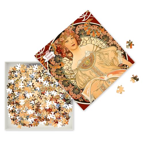 Puzzle - Alphonse Mucha: Träumerei: Unser faszinierendes, hochwertiges 1.000-teiliges Puzzle (73,5 cm x 51,0 cm) in stabiler Kartonverpackung